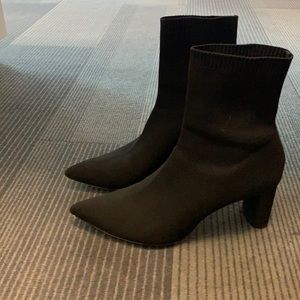 Zara Sock Booties. Black. Size 9